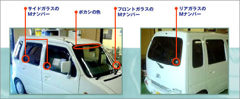 Mナンバーとボカシの色を確認